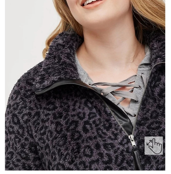 🖤Torrid Zip Up Leopard Print Jacket - Picture 2 of 6